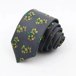 Man's 6cm Casual Floral Polyester Tie Red Blue Green Flower Pattern Jacquard Necktie Business Suit Accessory Wedding Party Gifts