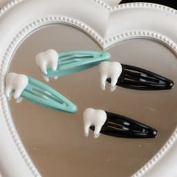 Y2K Tooth Hair Clip Funny Punk Girls Hairpin Cartoon Dental Tooth Clip Hair Accessory Streetwear Harajuku Style Bangs BB Clip