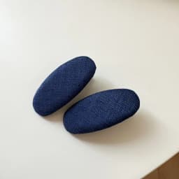 Vintage Korean Hair Clip Navy Blue Polka Dot Fabric Hairpin Handmade No Damage Hair Accessories for Women Hair Clips for Girls