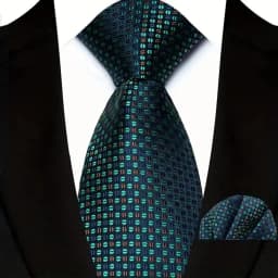 New Design Green Brown Red Necktie Set Polyester Pocket Square Tie Set Classic Polka Dot Tie For Men Daily Wear Shirt Accessor