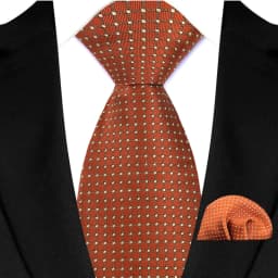 New Design Green Brown Red Necktie Set Polyester Pocket Square Tie Set Classic Polka Dot Tie For Men Daily Wear Shirt Accessor