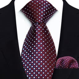 New Design Green Brown Red Necktie Set Polyester Pocket Square Tie Set Classic Polka Dot Tie For Men Daily Wear Shirt Accessor