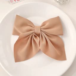 1/2/3/4/5pcs Girls Fashion Colors Short Bow Hair Clips, Soft Classic-Tailed Bow Hairpins, Vintage Metal Hair Clip Silk Headband
