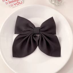 1/2/3/4/5pcs Girls Fashion Colors Short Bow Hair Clips, Soft Classic-Tailed Bow Hairpins, Vintage Metal Hair Clip Silk Headband