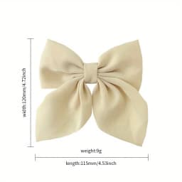 1/2/3/4/5pcs Girls Fashion Colors Short Bow Hair Clips, Soft Classic-Tailed Bow Hairpins, Vintage Metal Hair Clip Silk Headband