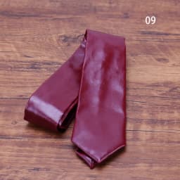 New Fashion PU Leather Neck Ties For Men Pure Solid Black White Necktie 5.5CM Narrow Tie Wedding Party Business Suit Accessories