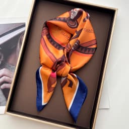 Women Square Scarf Silk Imitation Luxury Design Neckerchief Bandana Foulard Lady Shawl Scarves Wrap Head Hair Band Ties