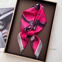 Women Square Scarf Silk Imitation Luxury Design Neckerchief Bandana Foulard Lady Shawl Scarves Wrap Head Hair Band Ties