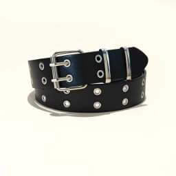 Star Eye Rivet Belt Gothic Style Double Pin Buckle Man/woman Fashion Casual Punk Style Pu Leather Waistband for Jeans Y2K Belt