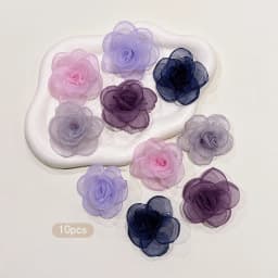 10 Sweet and Versatile Colorful Random Flower Hair Clips Suitable for Daily Hair Accessories