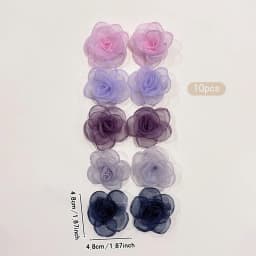 10 Sweet and Versatile Colorful Random Flower Hair Clips Suitable for Daily Hair Accessories