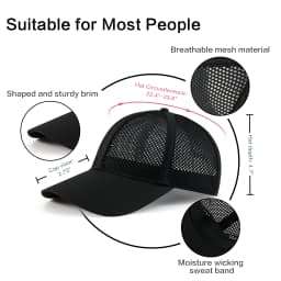 VOBOOM Breathable Full Mesh Baseball Cap for Men Women Lightweight Trucker Sports Hats Quick Dry Outdoor Running Cap