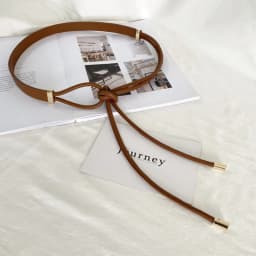 Adjustable Faux Leather Lace-up Belt Women's Waist Belt Wear-resistant Women Belt for Sweater Dress Coat Narrow for Decoration