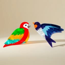 1PC Colorful Cute Simulation Parrot Shark Bird Ponytail Clip Creative Back of Head Hair Headdress for Women Girls
