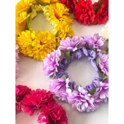 1pc Women's New Spring & Summer Solid Color Artificial Fabric Flower Hair Scrunchie, Suitable For Beach, Hawaii Vacation, Daily