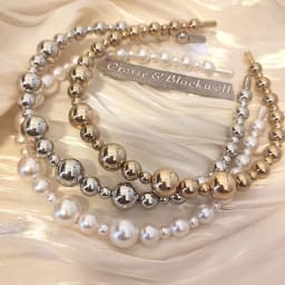 Korean Good Quality Pearl Gold Silver Headband Minimalist and Versatile Hair Bands Women Girls Hair Accessories