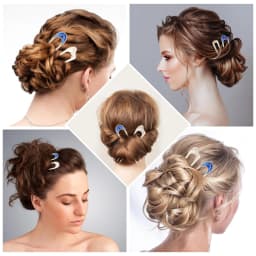 Metal U Shaped Hair Pins French Twist Hair Pin Vintage Hair Fork Pin for Women Hair Sticks for Thick Thin Hairstyles Accessories