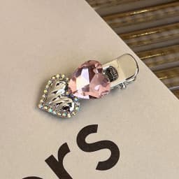 Fashion Pink Series Hair Clip New Korean Style Heart Rhinestones Side Bangs Sweet Cool Exquisite Metal Hair Clip Accessories