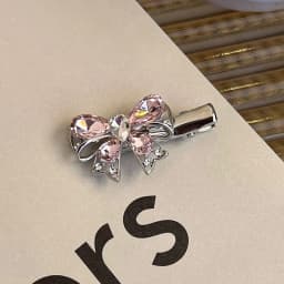Fashion Pink Series Hair Clip New Korean Style Heart Rhinestones Side Bangs Sweet Cool Exquisite Metal Hair Clip Accessories