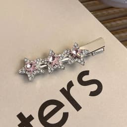 Fashion Pink Series Hair Clip New Korean Style Heart Rhinestones Side Bangs Sweet Cool Exquisite Metal Hair Clip Accessories
