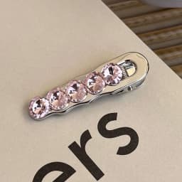 Fashion Pink Series Hair Clip New Korean Style Heart Rhinestones Side Bangs Sweet Cool Exquisite Metal Hair Clip Accessories