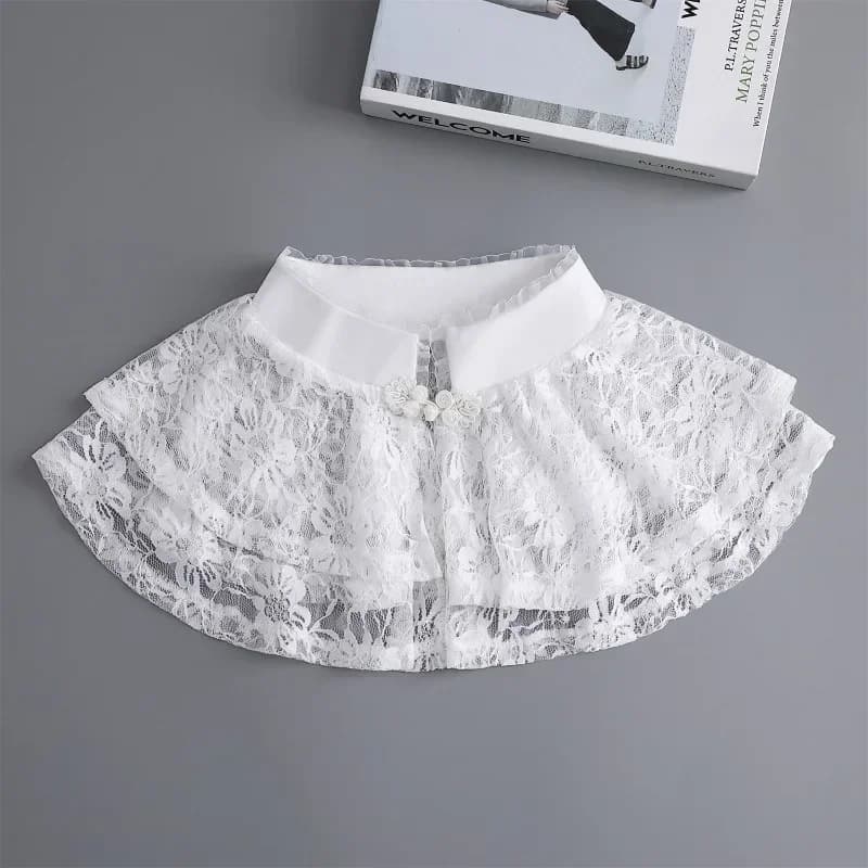Fake Collar Women's Shirt Lace Shoulder Wraps Detachable Collars Decorative Spring Autumn Blouse Tops Shawls Dress False Collar