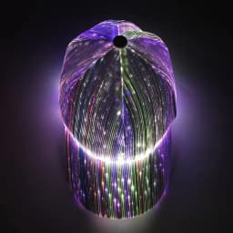 7 Colors Changing Fiber Optic Cap Rechargeable USB Charging Luminous Glowing Hat Flashing Light Up Cap