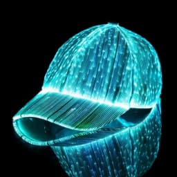 7 Colors Changing Fiber Optic Cap Rechargeable USB Charging Luminous Glowing Hat Flashing Light Up Cap
