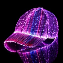 7 Colors Changing Fiber Optic Cap Rechargeable USB Charging Luminous Glowing Hat Flashing Light Up Cap