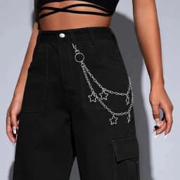 Star Double Layer Waist Chain Mens Decorative Pant Chain Jeans Trouser Chains Hip Hop Rock Chain Punk Retro Belt Chain