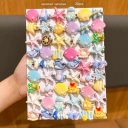 20 random ocean hair clips, cute starfish shell hair clips suitable for daily use