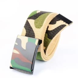 1 Pcs Cotton Canvas Buckle Belt Brand New Graffiti Camouflage Men Boys Unisex Solid Color Webbing