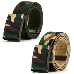 1 Pcs Cotton Canvas Buckle Belt Brand New Graffiti Camouflage Men Boys Unisex Solid Color Webbing