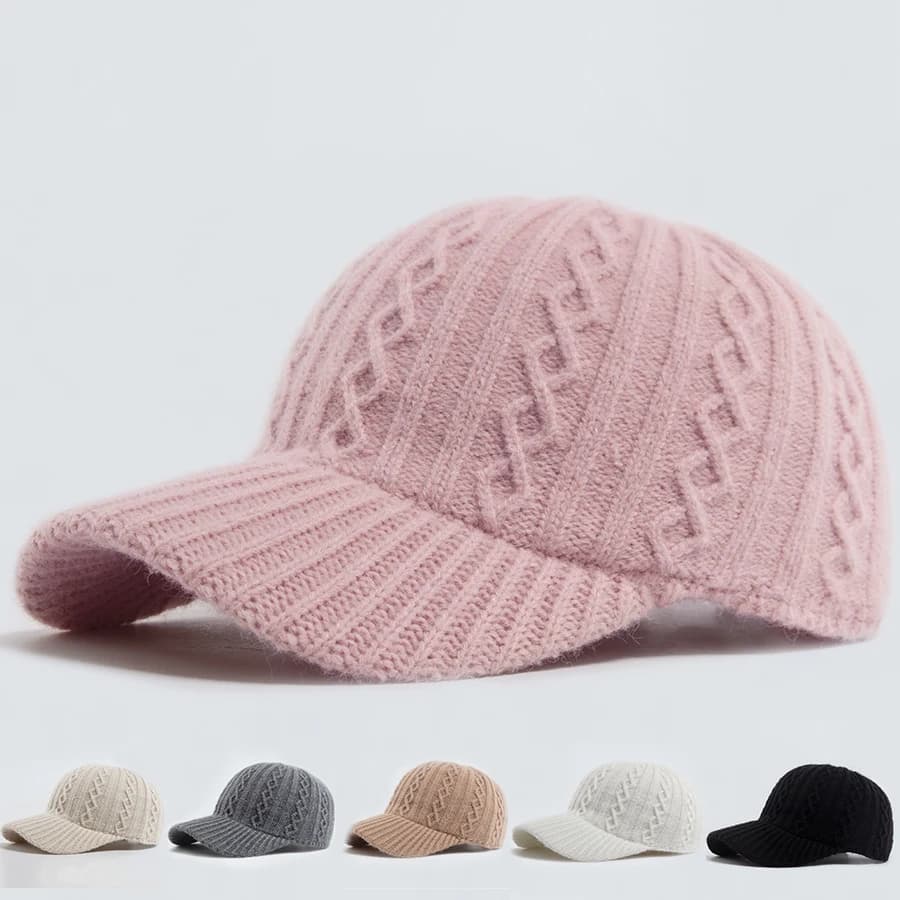 New Knitted Baseball Cap Women Fashion Men Autumn Winter Warm Hat Vintage Casual Caps For Ladies Snapback Female Adjustable