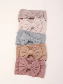 5pcs/set 0-3Y Headbands Chiffon Flower Soft Strecth Hair Band Handmade for Baby Newborns Head Tie Infants Babe Hair Accessories