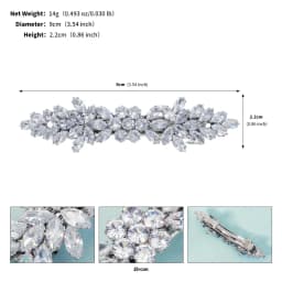 1PCS Fashion Floral Leaf Zircon Hair Clip Luxury Rhinestone Hairpin Headpiece As Gifts Trendy Party Jewelry Hair Accessories