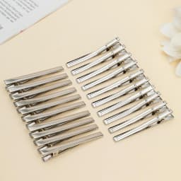 100Pcs 6cm Single Prong Alligator Hair Clips Duckbill Hair Barrettes Hairpins Base for DIY Hair Accessories Silver Gold Color