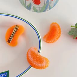 Creative Cute Simulation Orange Hair Clip Fruit Hairpin Spring Clip For Girl Hair Accessories