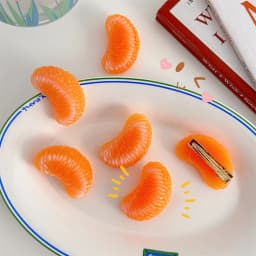 Creative Cute Simulation Orange Hair Clip Fruit Hairpin Spring Clip For Girl Hair Accessories