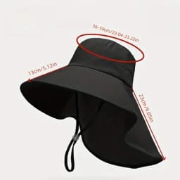 New Summer Ponytail Hat with Large Brim Sun Visor Women's Neck Protection Fisherman's Hat Outdoor Hat