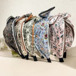 Retro Bohemian Bandanna Bow Rabbit Ear Headband for Women Floral Paisley Wide Hoop Turban Hair Band Hair Styling Accessories