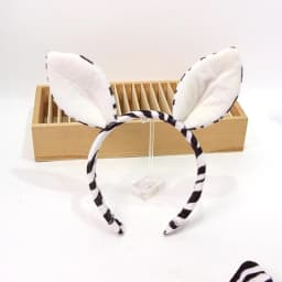 652F Halloween Zebras Ear Headbands Cosplay Zebras Ear Headwear Hairbands Headwear Halloween Hairbands Birthday Party