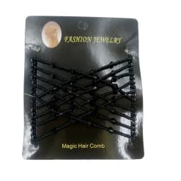 Elastic Hair Comb Womens Bead Stretchy Women Hair Combs Professional Double Magic Slide Metal Comb Hair Clip Hairpin