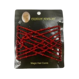 Elastic Hair Comb Womens Bead Stretchy Women Hair Combs Professional Double Magic Slide Metal Comb Hair Clip Hairpin