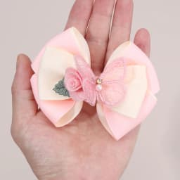 2Pcs Floral Bow Hair Clips 3D Flower Butterfly Hairpins Elegant Ribbon Bownot Barrette For Girls Children Headwear Accesories