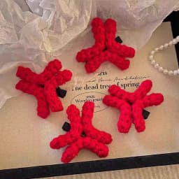 1pc/2pcs/4pcs New Angry Hair Clip Novelty Duckbill Clip Crochet Yarn Headband Side Clip
