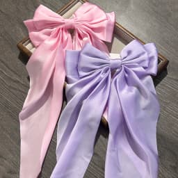 Korean Simple Bow Hairpin Sweet Ribbon Hair Clip Clamp Barrettes Bow Ponytail Tie Hairgrip Women Girls Hair Accessories Headwear