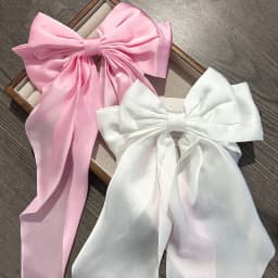 Korean Simple Bow Hairpin Sweet Ribbon Hair Clip Clamp Barrettes Bow Ponytail Tie Hairgrip Women Girls Hair Accessories Headwear