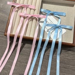 Korean Simple Bow Hairpin Sweet Ribbon Hair Clip Clamp Barrettes Bow Ponytail Tie Hairgrip Women Girls Hair Accessories Headwear