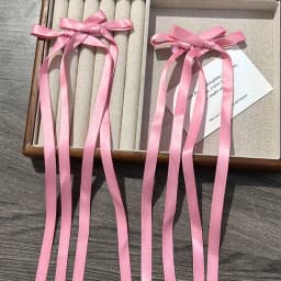 Korean Simple Bow Hairpin Sweet Ribbon Hair Clip Clamp Barrettes Bow Ponytail Tie Hairgrip Women Girls Hair Accessories Headwear